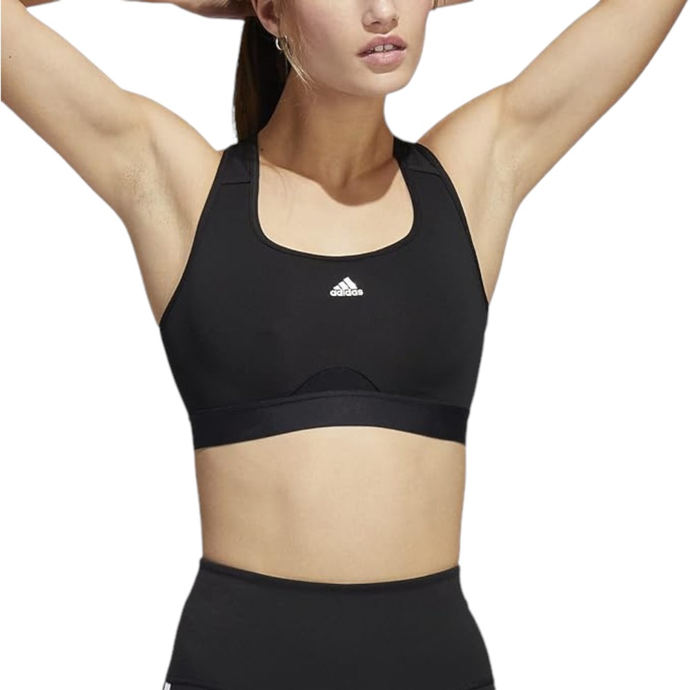 Adidas Training Medium Support Black Padded Bra Women's Size X-Small AC HC7489